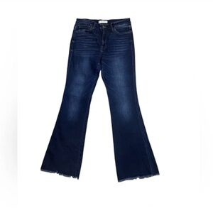 Women's Flared Dark Blue Jeans